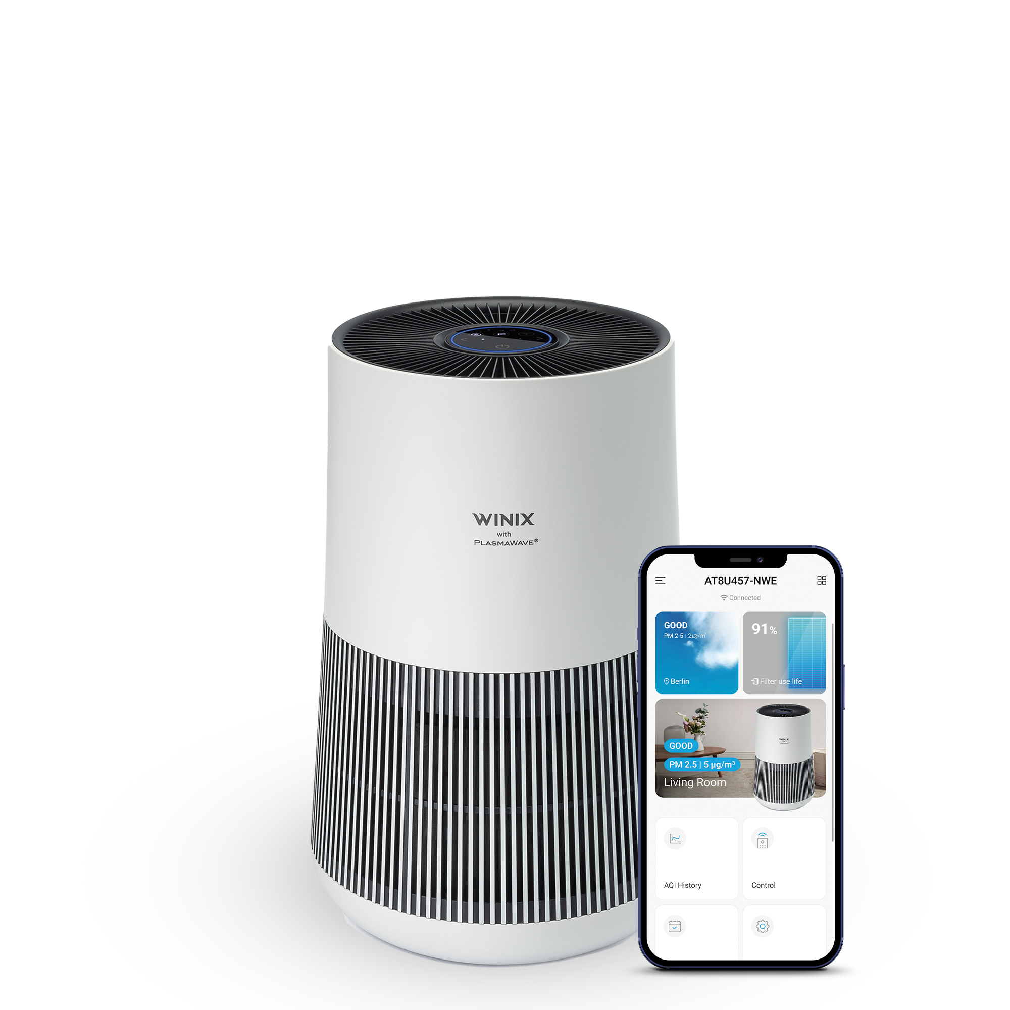 Winix T500 with the Winix Smart app