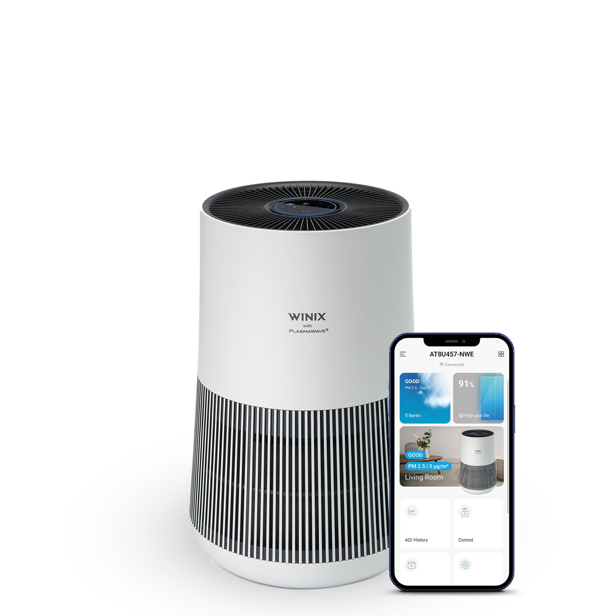 Winix T500 with the Winix Smart app