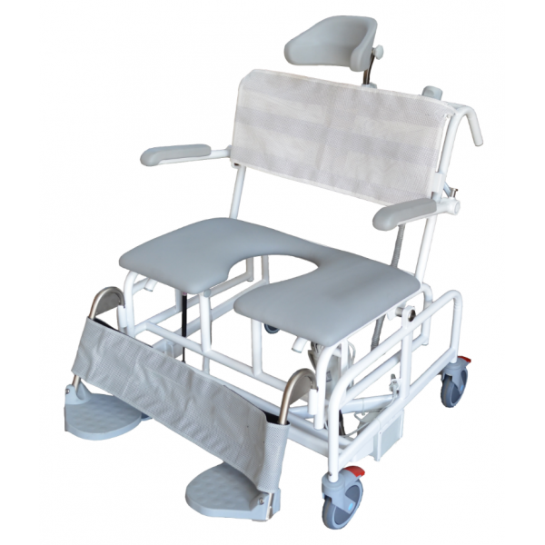 HMN M2 300 Kg Wide El-Tip Bariatric Shower And Toilet Chair With Electric Tilt