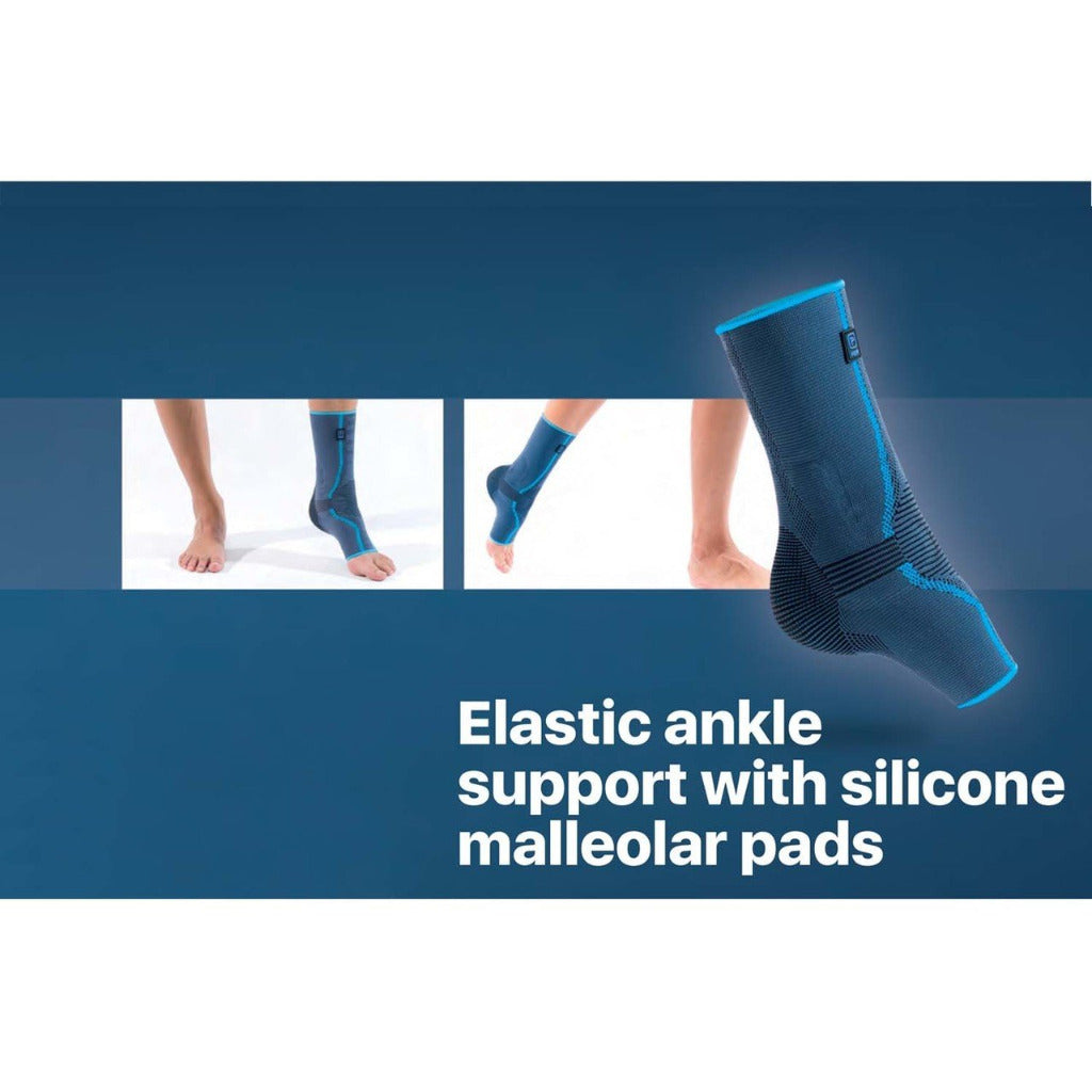 ELASTIC ANKLE SUPPORT WITH SILICONE PADS