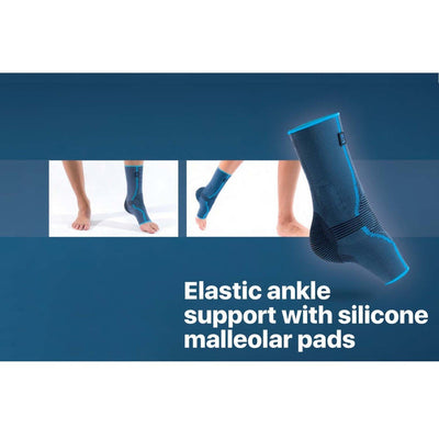 ELASTIC ANKLE SUPPORT WITH SILICONE PADS