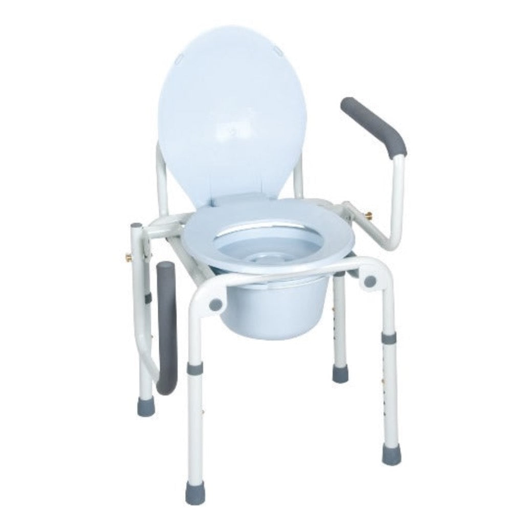 COMMODE CHAIR - PAINTED STEEL 4 IN 1